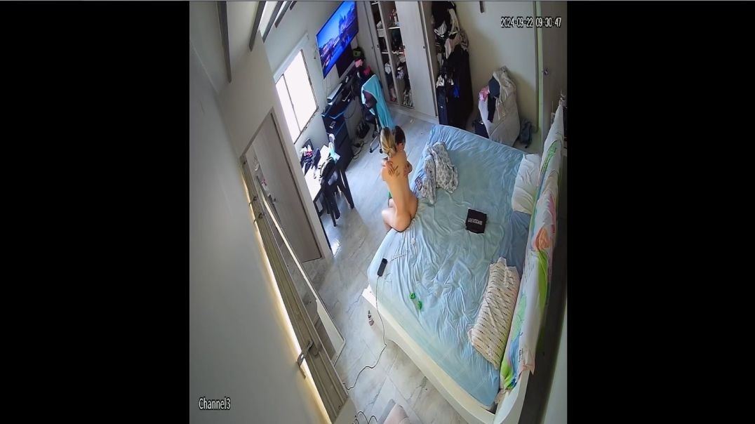 I'm naked with my son on a surveillance camera in the house new recording